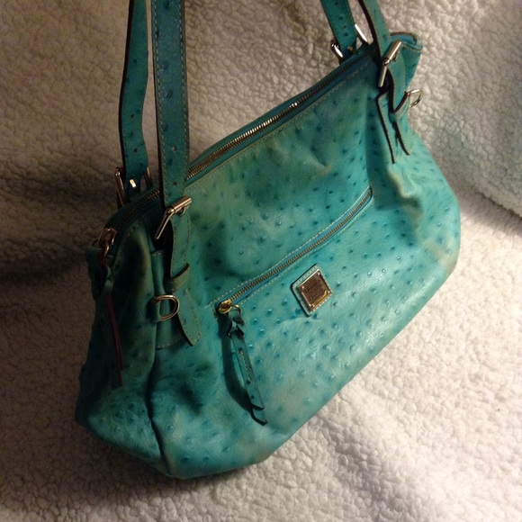 Dooney & Bourke Handbags - DOONEY & BOURKE - teal ostrich skin purse
